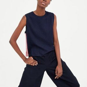 ZARA Side Stripe Top NWT Size M
